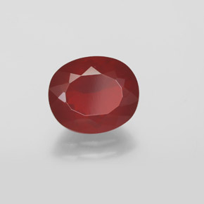Opala de fogo vermelho natural 1,95ct, transparente, transparente/translúcido