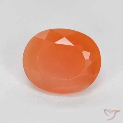 1.62ct Natural Laranja Médio opala de fogo, oval, Transparente