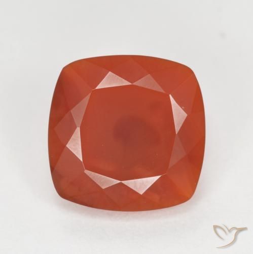 1.68ct Natural Vermelho Laranja Claro opala de fogo, Almofada, Transparente/Translúcido