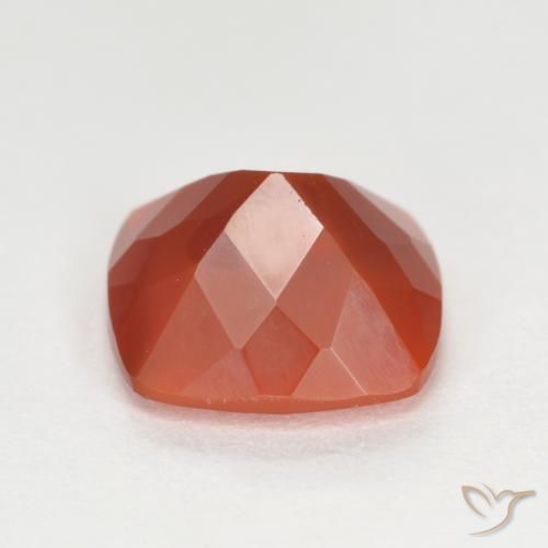 opala de fogo Vermelho Laranja Claro Natural 1.68ct, Almofada, Transparente/Translúcido