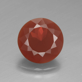 Opala de fogo laranja natural 2,11ct, corte redondo, transparente