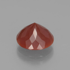 Opala de fogo laranja natural 2,11ct, corte redondo, transparente