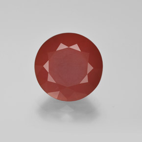 Opala de fogo laranja natural 4,74ct, corte redondo, translúcido