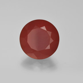 Opala de fogo laranja natural 4,74ct, corte redondo, translúcido