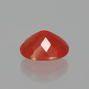 Opala de Fogo laranja avermelhado Natural 2.09ct, Corte Oval, Transparente