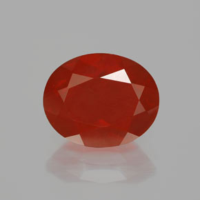 Opala de Fogo Laranja Vermelho Natural 2.97ct, Transparente, Transparente/Translúcido