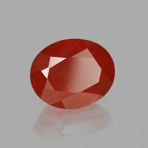 Opala de Fogo Laranja Vermelho Natural 2.97ct, Transparente, Transparente/Translúcido