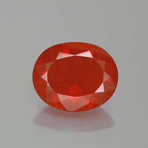 Opala de Fogo laranja avermelhado Natural 2.13ct, Corte Oval, Transparente