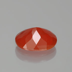 Opala de Fogo laranja avermelhado Natural 2.13ct, Corte Oval, Transparente