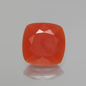 Opala de fogo laranja natural 2,63ct, almofada cortada, translúcido