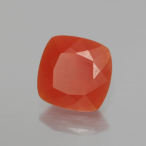 Opala de fogo laranja natural 2,63ct, almofada cortada, translúcido