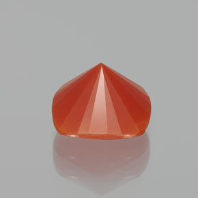 Opala de fogo laranja natural 2,63ct, almofada cortada, translúcido