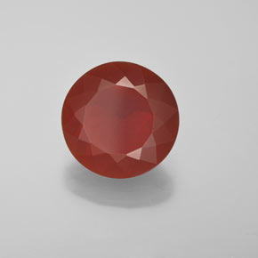 Opala de fogo laranja natural 2,58ct, corte redondo, translúcido