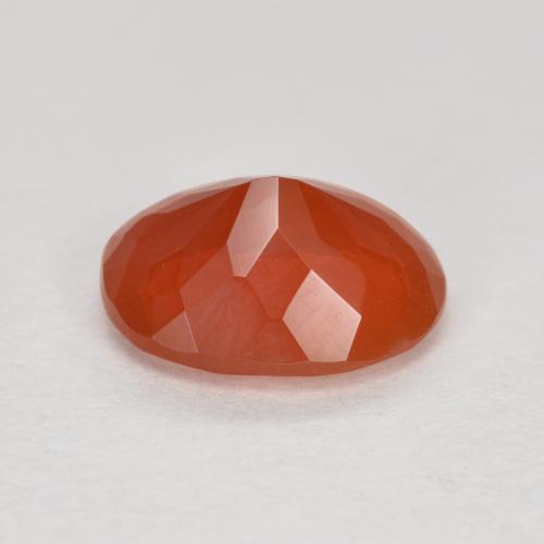 Opala de Fogo Laranja Vermelho Natural 1.32ct, Corte Oval, Transparente