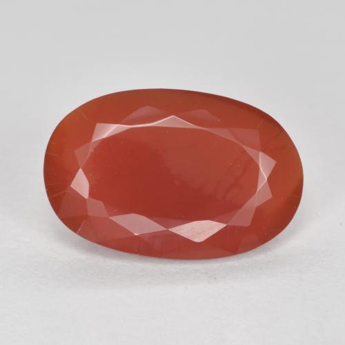 Opala de fogo vermelho natural 2,53ct, corte oval, translúcido
