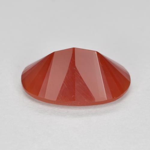 Opala de fogo vermelho natural 2,53ct, corte oval, translúcido