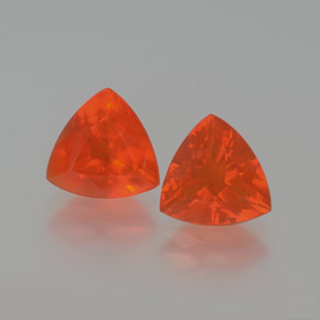 Pedras preciosas de opala de fogo laranja natural de  ct, trillion, transparente