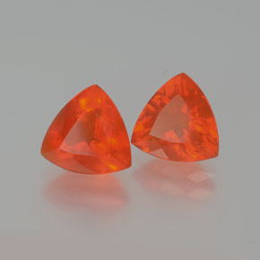 Pedras preciosas de opala de fogo laranja natural de  ct, trillion, transparente