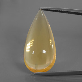 Opala de Fogo Dourado Natural 15.86ct, Formato de pêra, Transparente