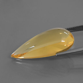 Opala de Fogo Dourado Natural 15.86ct, Formato de pêra, Transparente