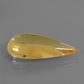 Opala de fogo dourado natural 18,36ct, formato de pêra, transparente