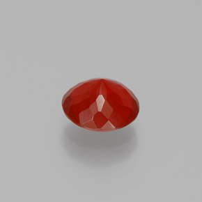 Opala de fogo laranja natural 0,95ct, corte redondo, transparente