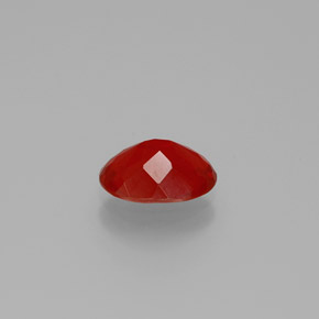 Opala de fogo laranja natural 0,89ct, corte oval, transparente