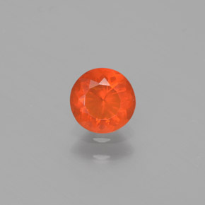 Opala de Fogo Laranja Natural 0.37ct, Corte Redondo, Transparente