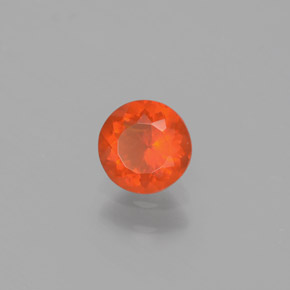 Opala de Fogo Laranja Natural 0.37ct, Corte Redondo, Transparente