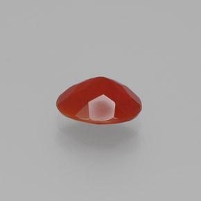 Opala de fogo vermelho natural 0,64ct, corte oval, transparente