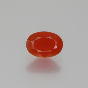 Opala de fogo laranja natural 0,54ct, corte oval, transparente