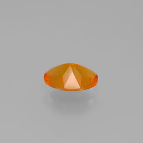 Opala de fogo laranja natural 0,77ct, corte oval, transparente