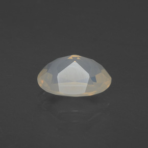 Opala de Fogo Branco amarelado Natural 1.48ct, Corte Oval, Transparente