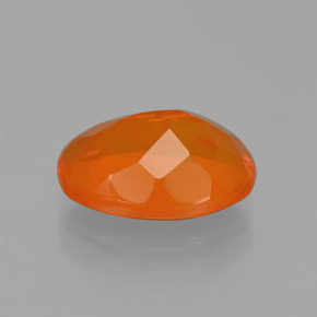 Opala de fogo laranja natural 2,00ct, corte oval, transparente
