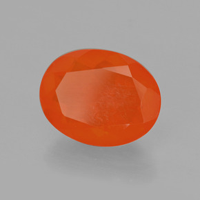 Opala de Fogo fogo laranja Natural 1.79ct, Corte Oval, Transparente