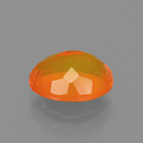 Opala de fogo laranja natural 1,59ct, corte oval, transparente