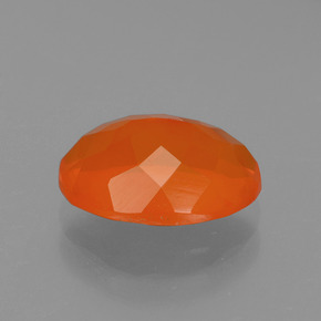 Opala de fogo laranja natural 1,50ct, corte oval, transparente