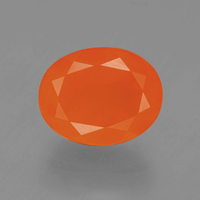 Opala de fogo laranja natural 2,82ct, corte oval, translúcido
