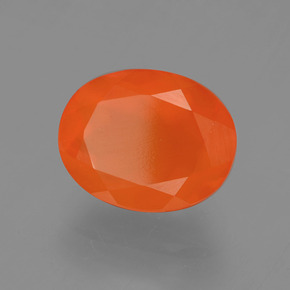 Opala de fogo laranja natural 2,82ct, corte oval, translúcido