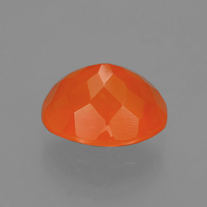 Opala de fogo laranja natural 2,82ct, corte oval, translúcido