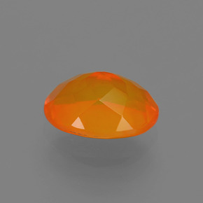 Opala de fogo laranja natural 1,27ct, corte oval, transparente
