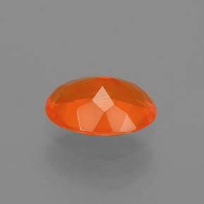 Opala de fogo laranja natural 0,93ct, corte oval, transparente