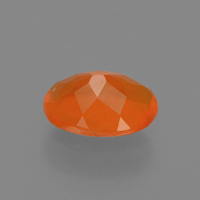 Opala de fogo laranja natural 1,04ct, corte oval, transparente