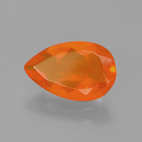 Opala de Fogo Laranja Natural 1.22ct, Formato de pêra, Transparente