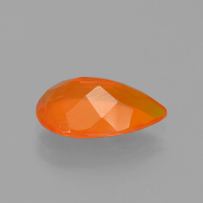 Opala de Fogo Laranja Natural 1.22ct, Formato de pêra, Transparente