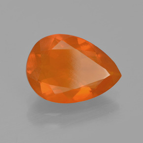 Opala de Fogo Laranja Natural 1.94ct, Formato de pêra, Transparente