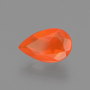 Opala de Fogo Laranja Natural 0.99ct, Formato de pêra, Transparente