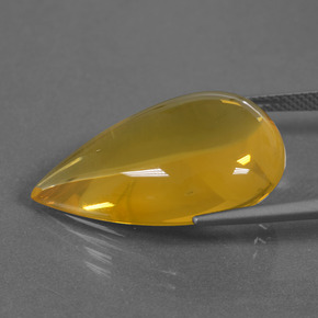 opala de fogo Amarelo alaranjado Natural 16.66ct, Formato de pêra, Transparente
