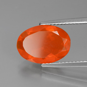Opala de Fogo Laranja Natural 2.04ct, Corte Oval, Transparente