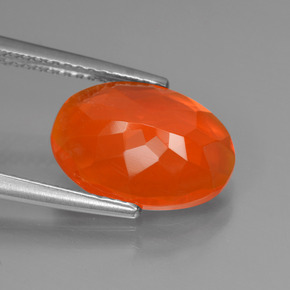 Opala de Fogo Laranja Natural 2.04ct, Corte Oval, Transparente